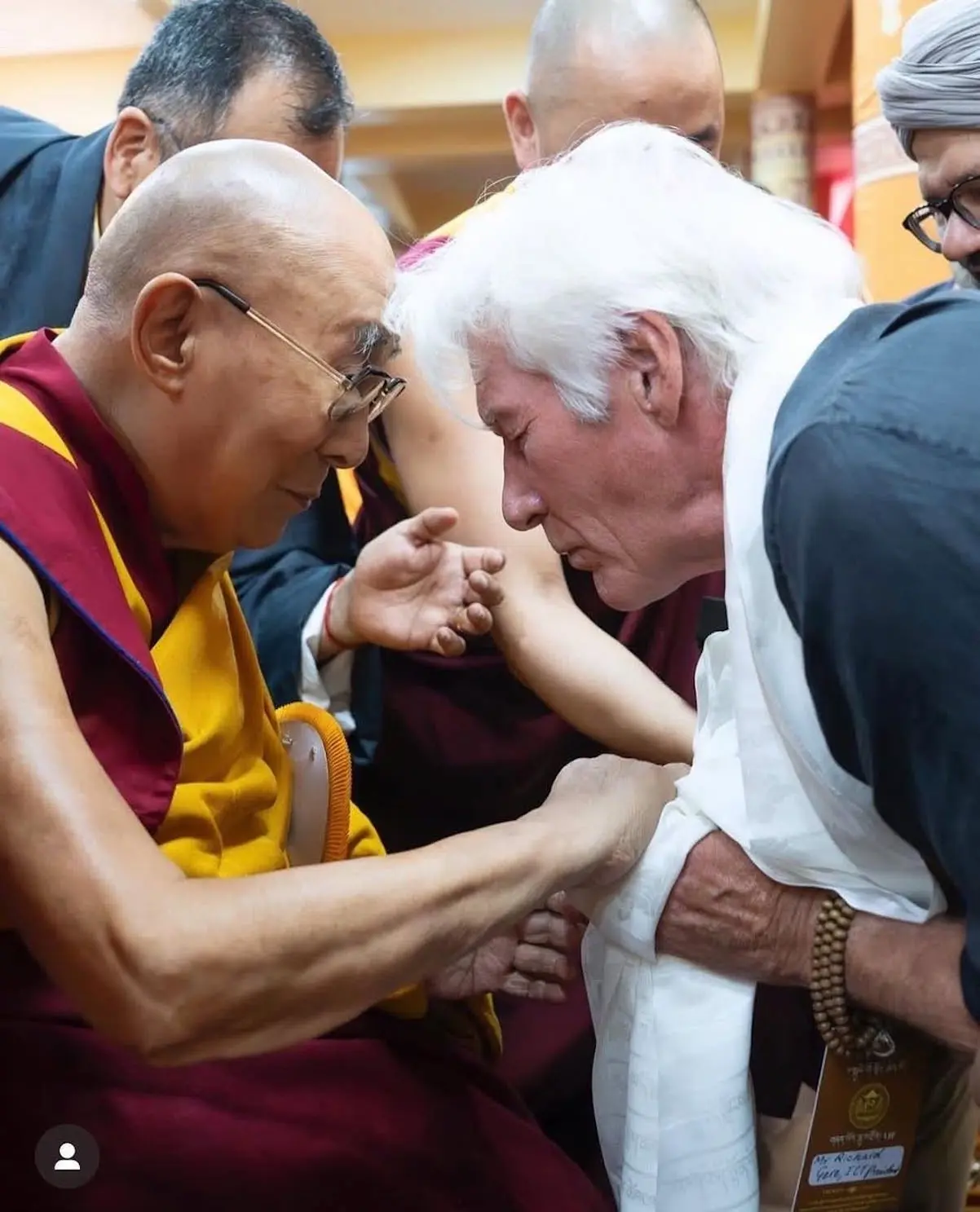 Richard Gere y Alejandra con el Dalai Lama