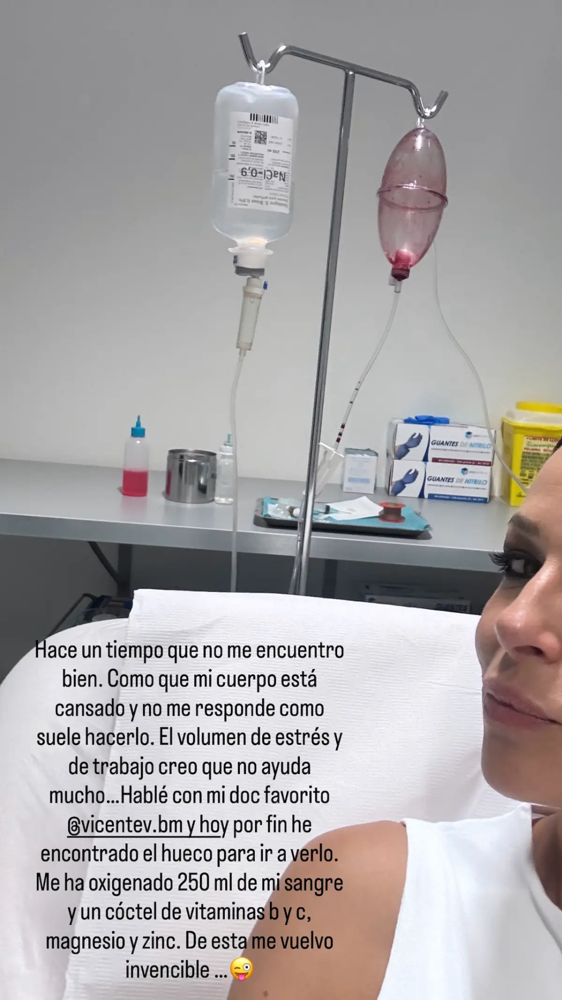 Eva González ingresada