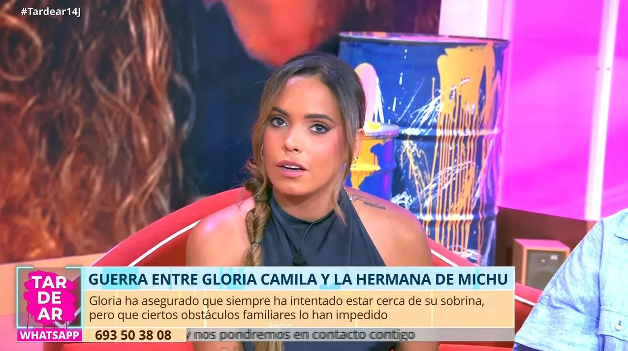 Gloria Camila responde en 'TardeAR' a la hermana de Michu.
