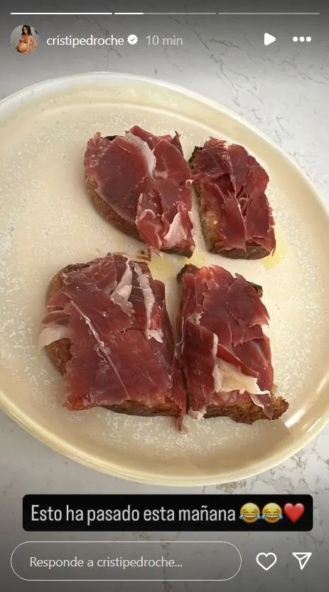 Cristina Pedroche: su 1º desayuno tras dar a luz.