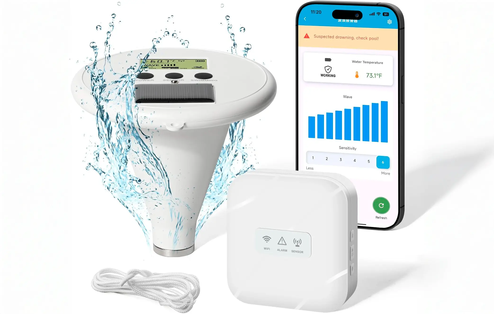 Alarma para piscinas