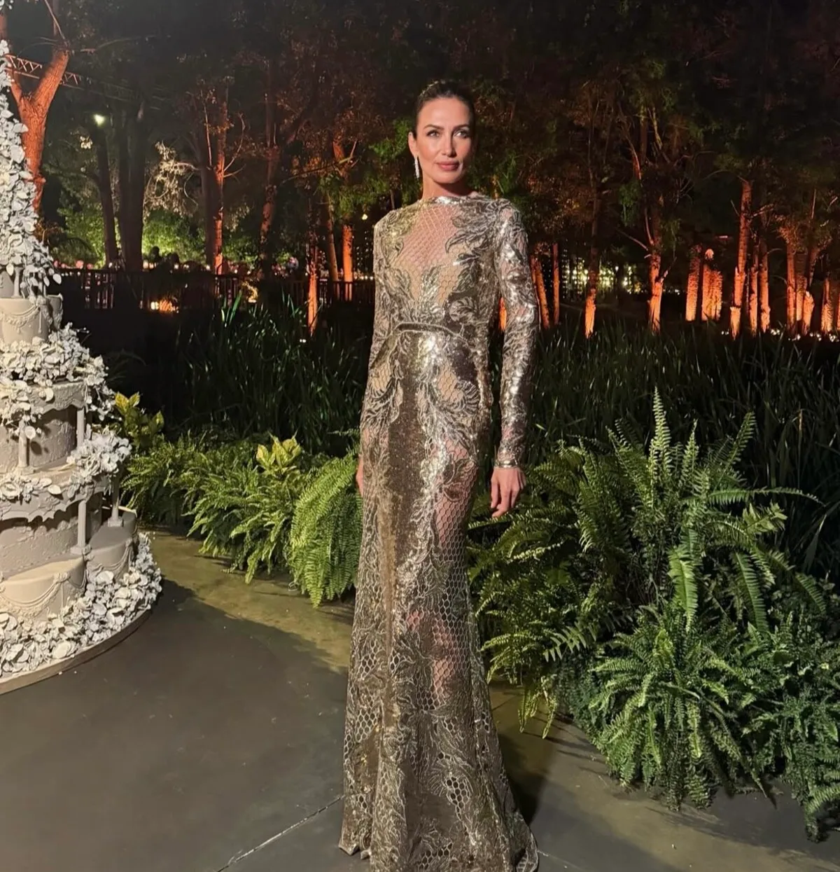 Nieves Álvarez en la boda de Celio Saab y Zein Qutami