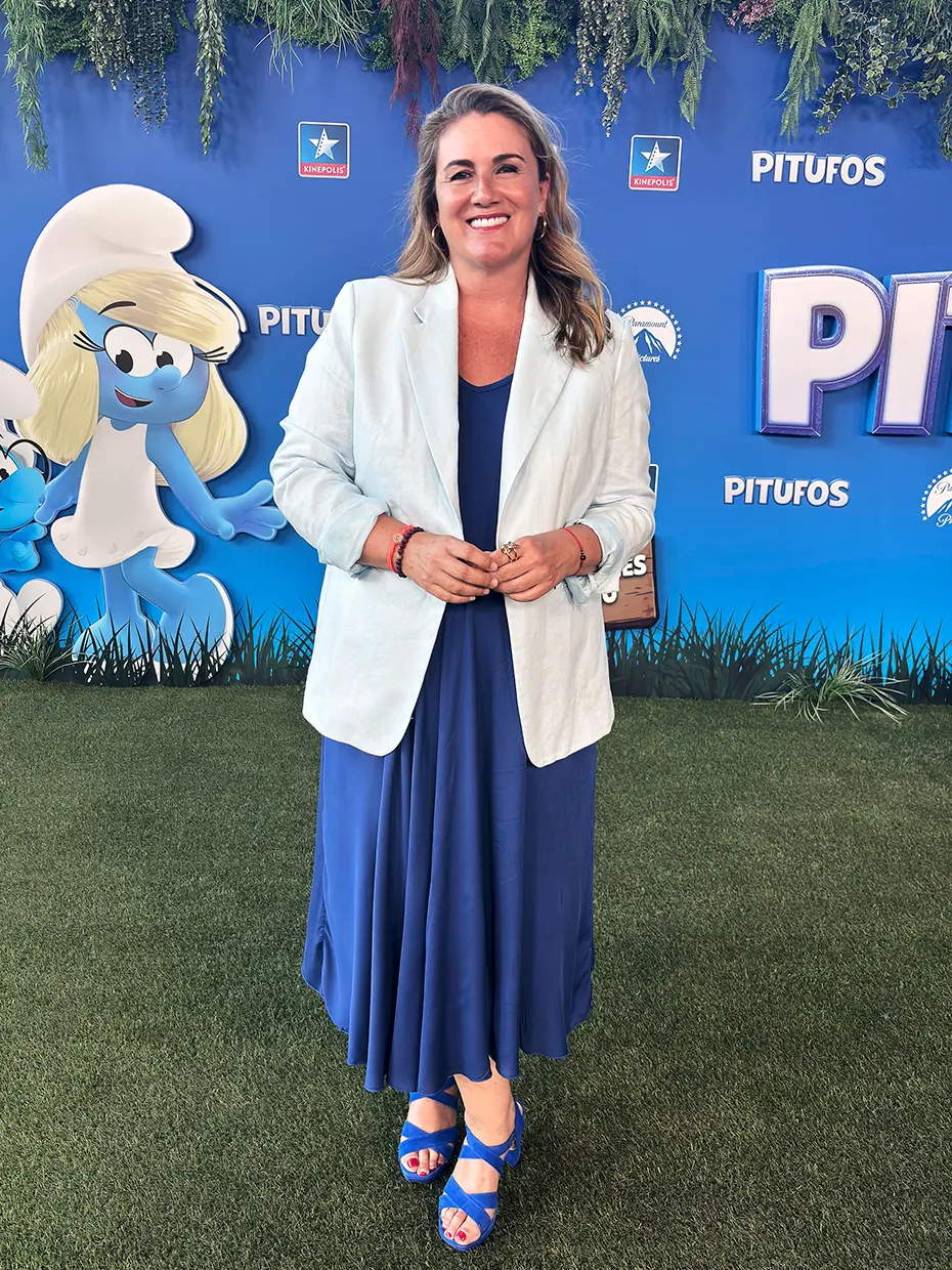 Carlota Corredera en la premiere de la película de 'Los Pitufos'.
