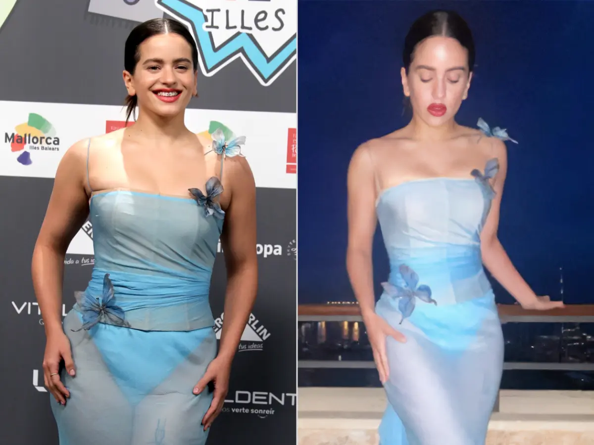 Rosalía con y sin filtro