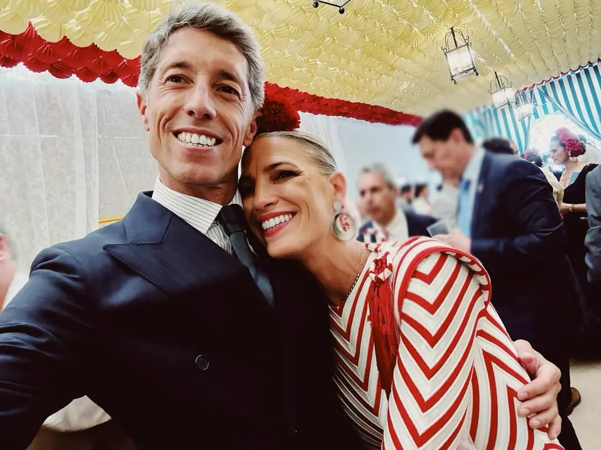 Laura Sánchez con Manuel Escribano en la feria
