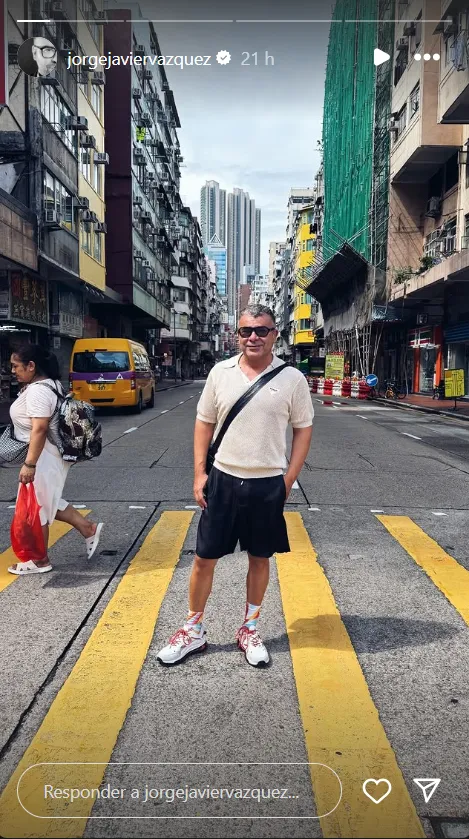 Jorge Javier Vázquez en un story por las calles de Tailandia
