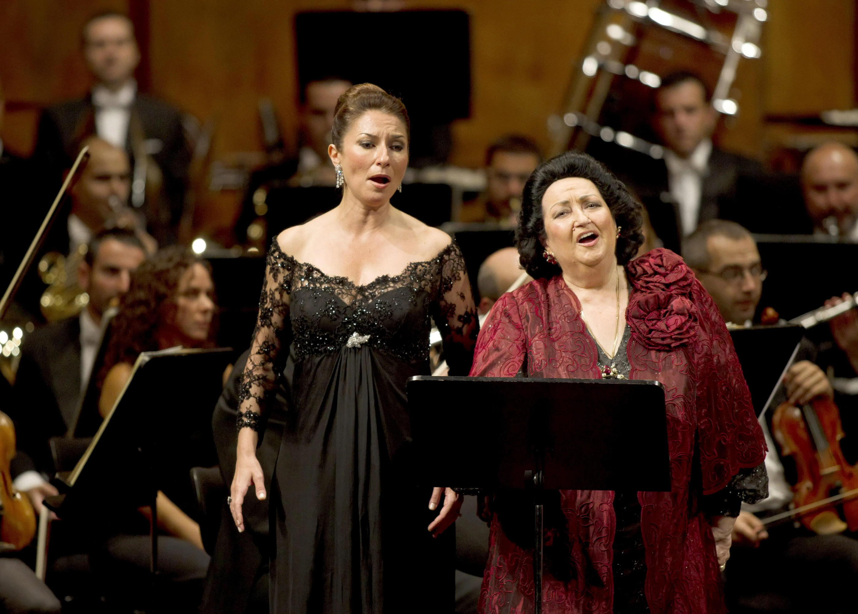 Montserrat Caballé y su hija, Montserrat Martí.