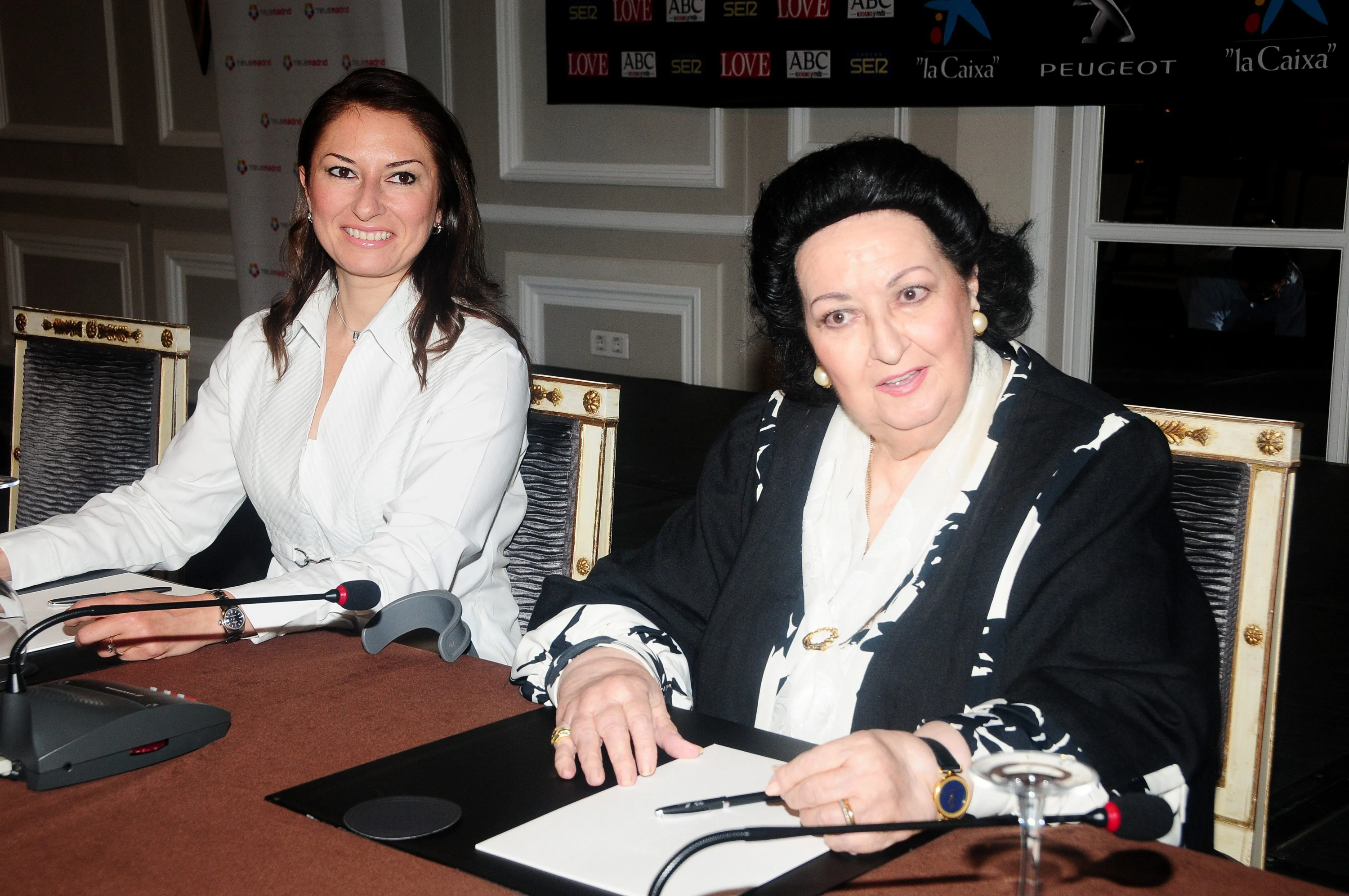 Montserrat Caballé con su hija, Montserrat Martí.