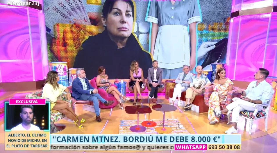 Captura de TardeAR de las declaraciones de la empleada que denuncia a Carmen Martínez-Bordiú por impago