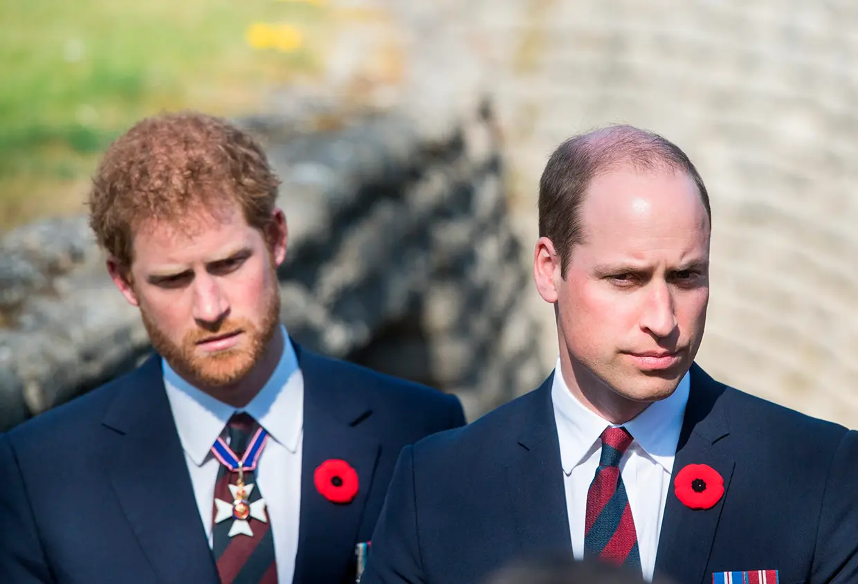 Los príncipes Harry y Guillermo