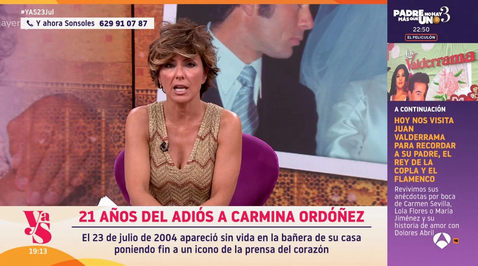 En 'Y ahora, Sonsoles' recuerdan a Carmina Ordóñez.