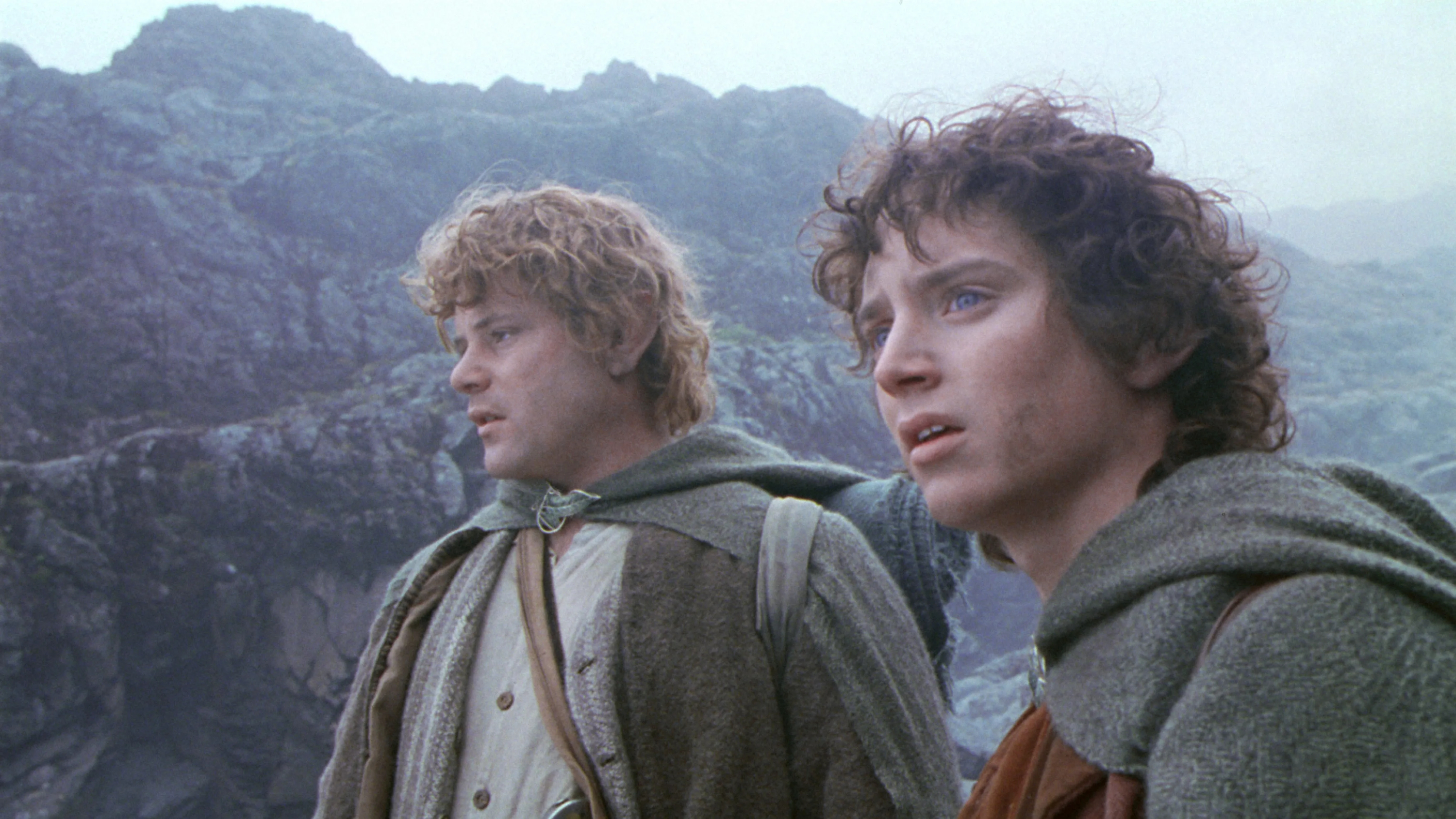 Sean Astin y Elijah Wood en 'El señor de los anillos'.