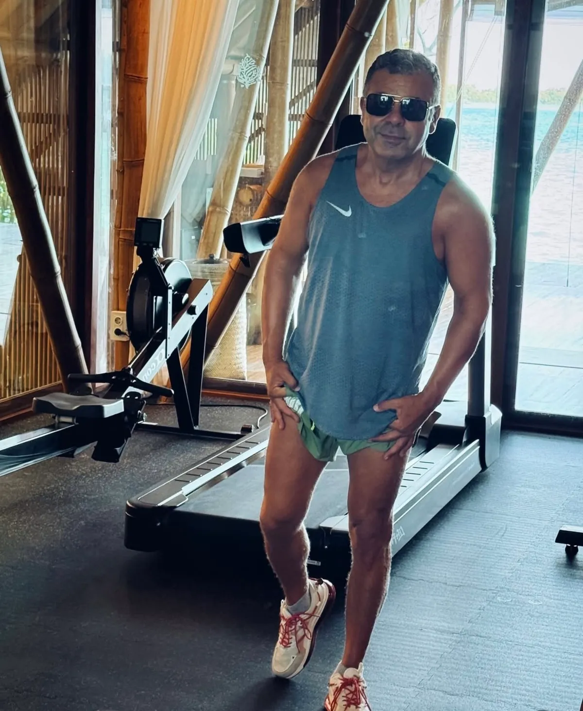Jorge Javier en un gimnasio en Tailandia