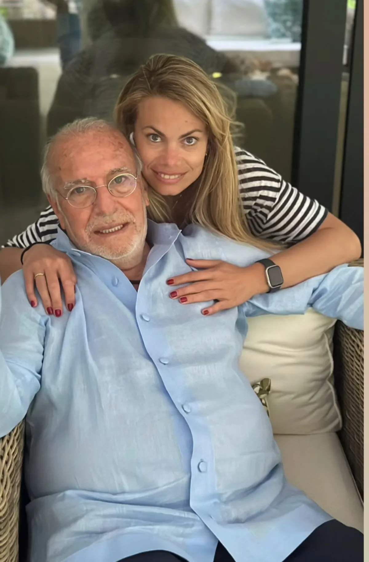 Carlos Goyanes con su hija, Carla Goyanes