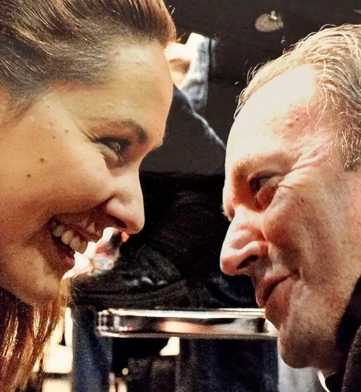 Rosario Mohedano con su padre, Amador Mohedano