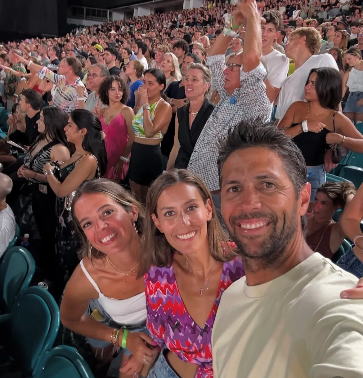 Ana Boyer y Fernando Verdasco en el concierto de Coldplay