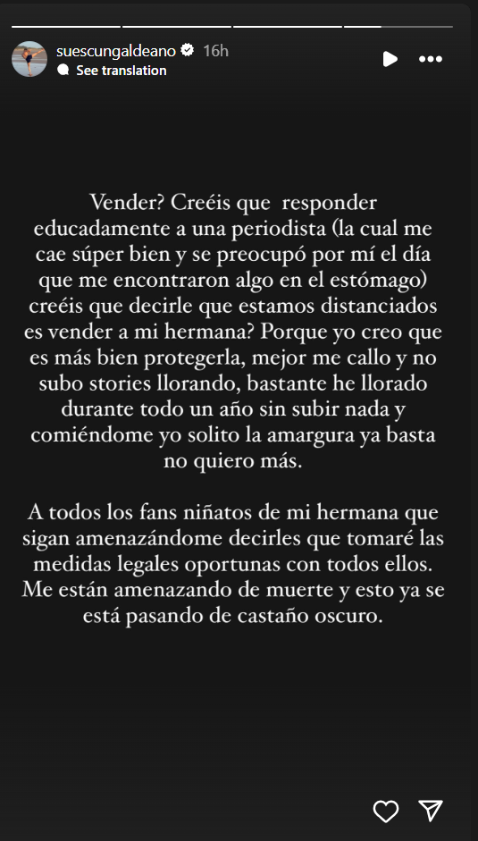 Comunicado de Cristian Suescun