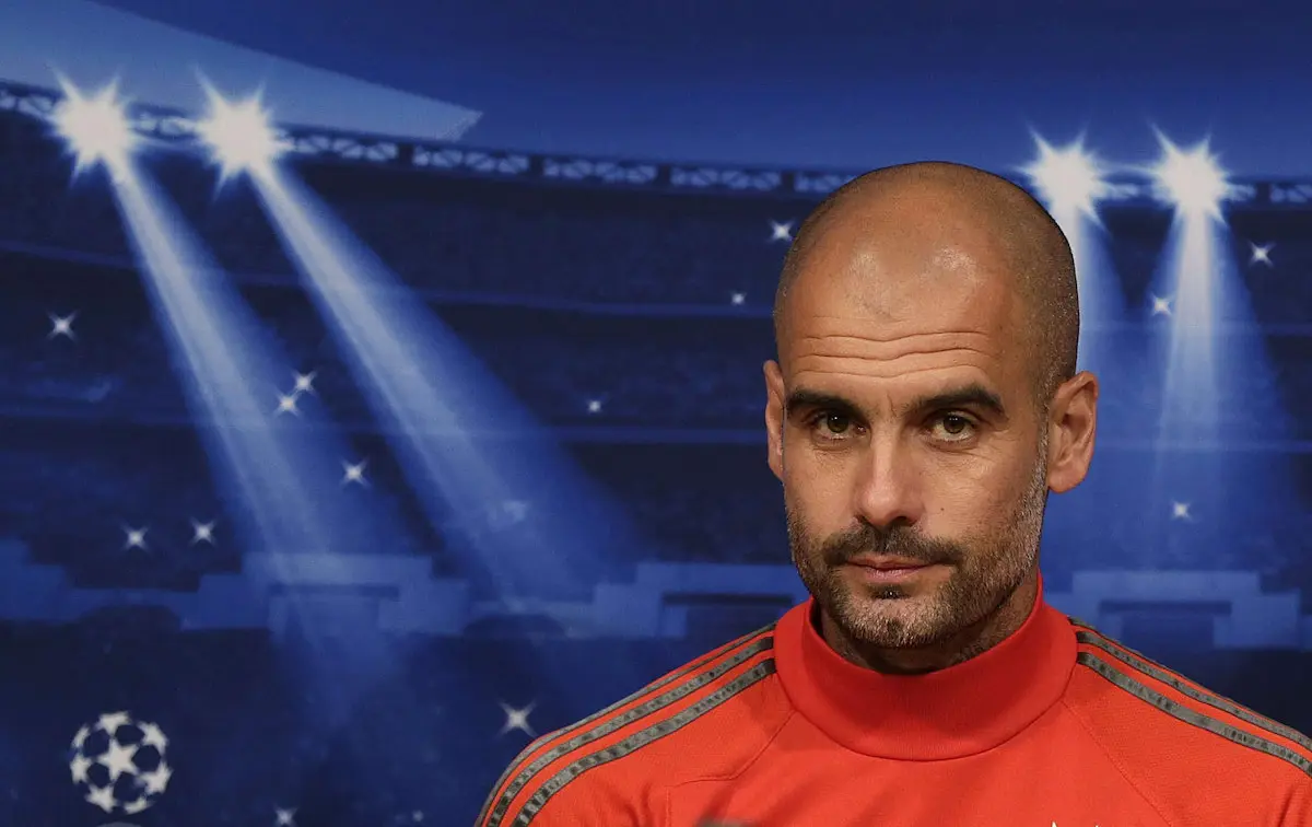 Guardiola en una rueda de prensa