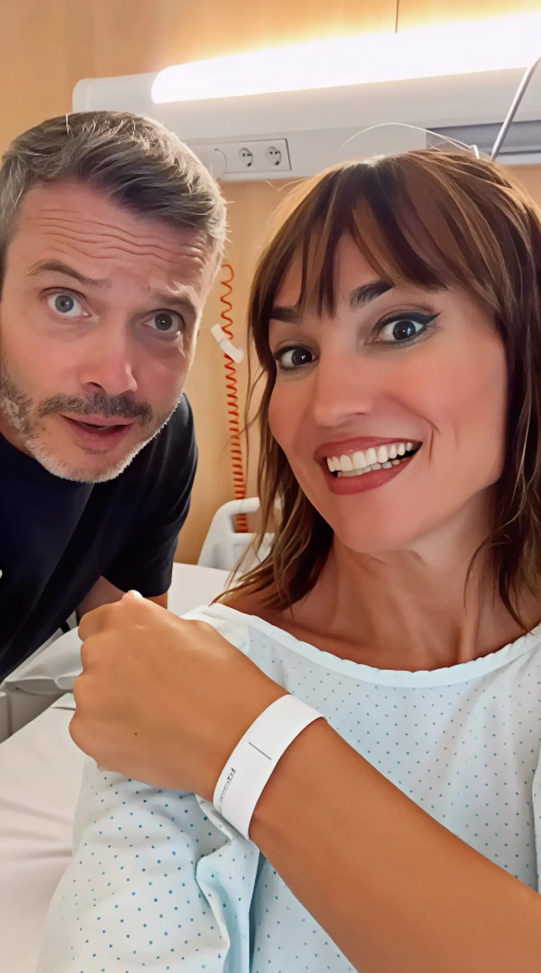 Irene Villa y su marido en el hospital