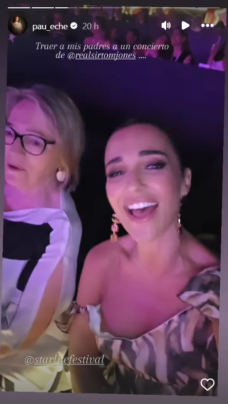 Paula Echevarría con su madre en el concierto de Starlite