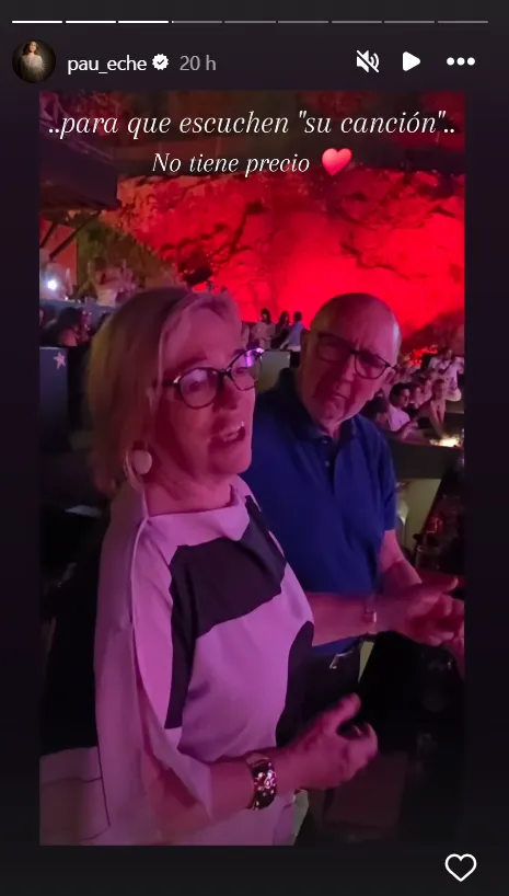 Paula Echevarría con sus padres en el concierto de Starlite