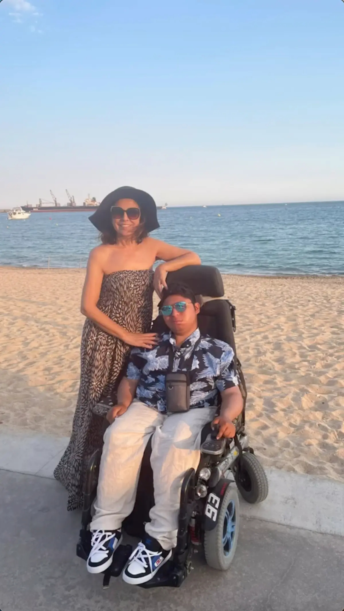 Isabel Gemio y su hijo
