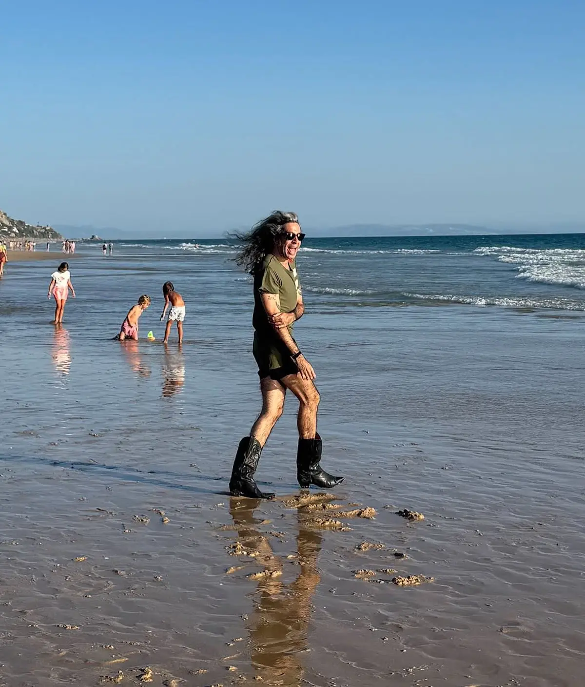 Mario Vaquerizo en la playa