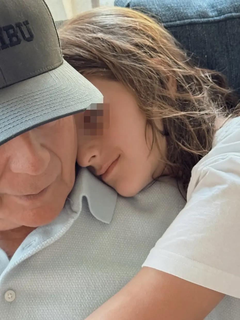 Bruce Willis con su hija menor Evelyn, de 11 años.