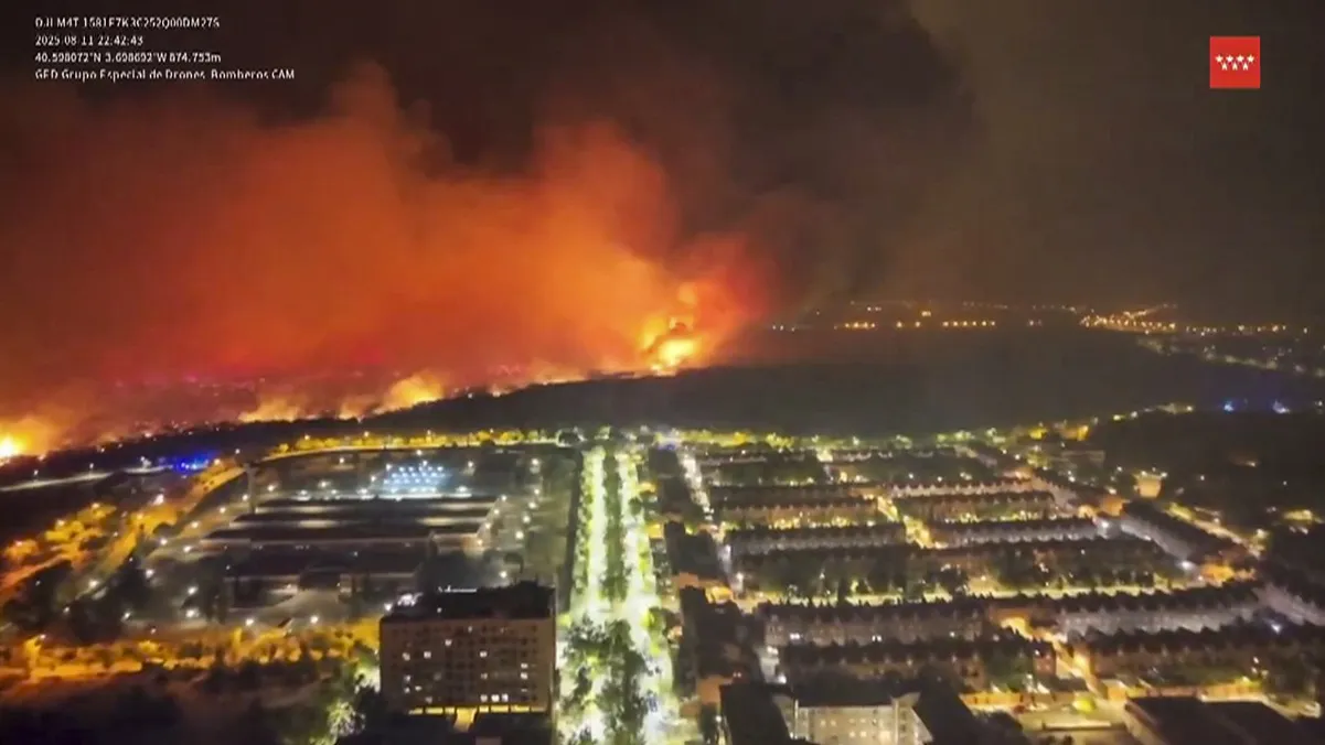 El incendio de Tres Cantos, en Madrid.