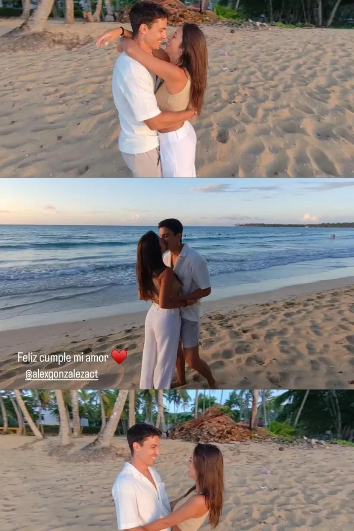 Redes sociales de Camila Rojido felicitando a Álex González