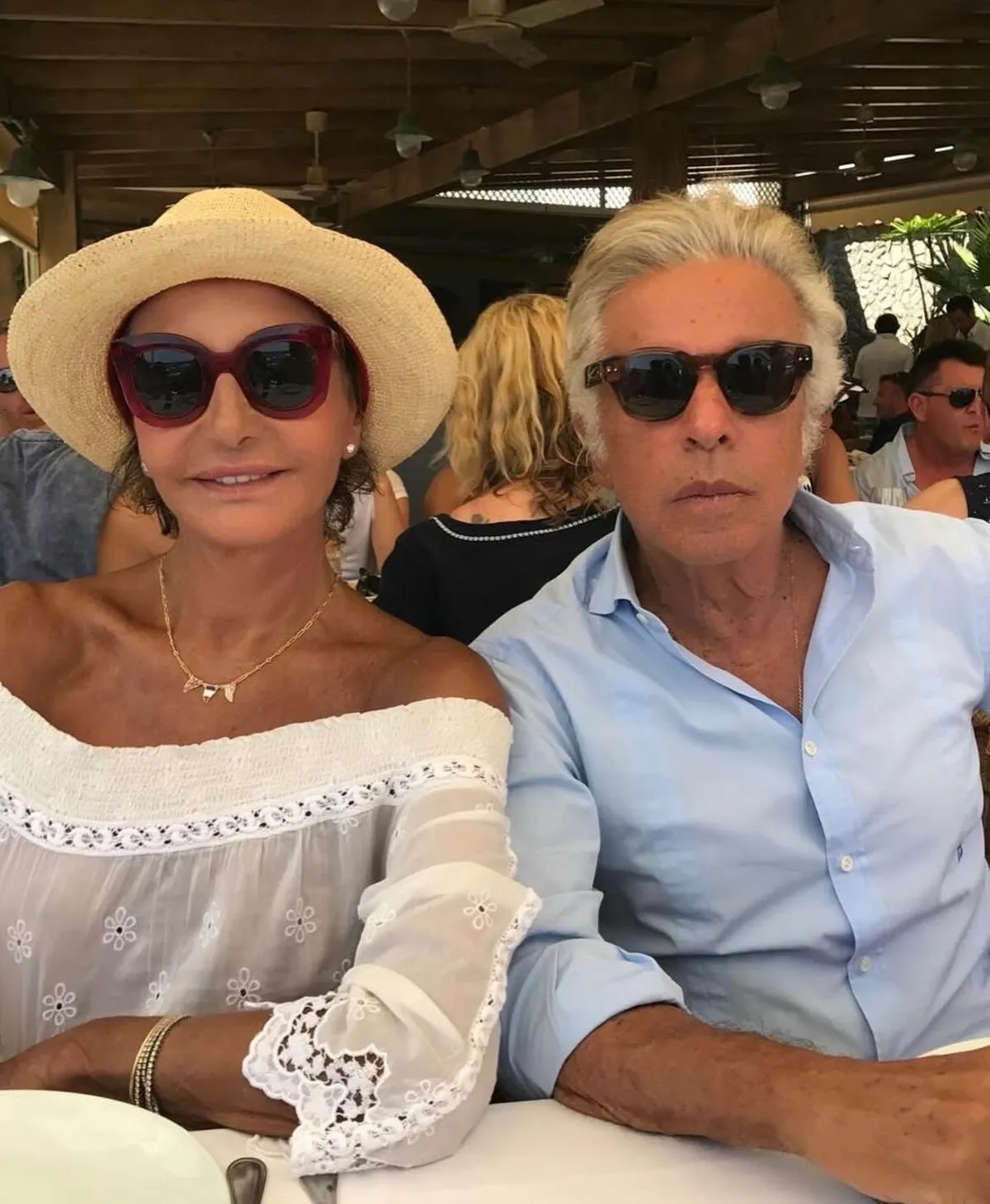 Naty Abascal con Giancarlo Giammetti