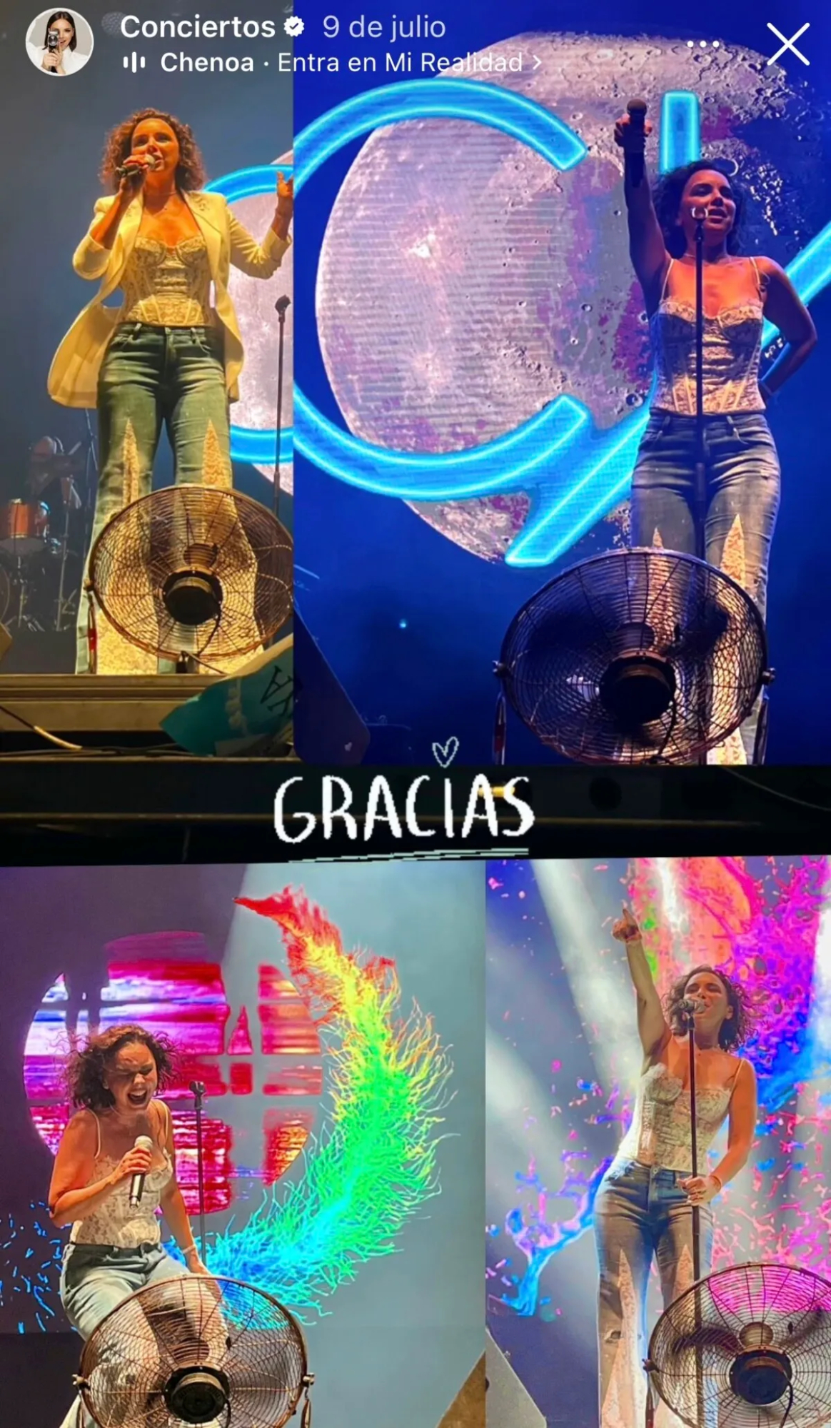 Redes sociales de Chenoa