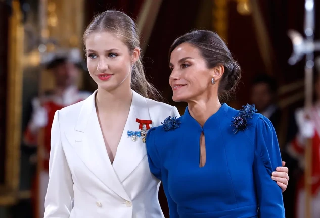 La reina Letizia y la princesa Leonor.