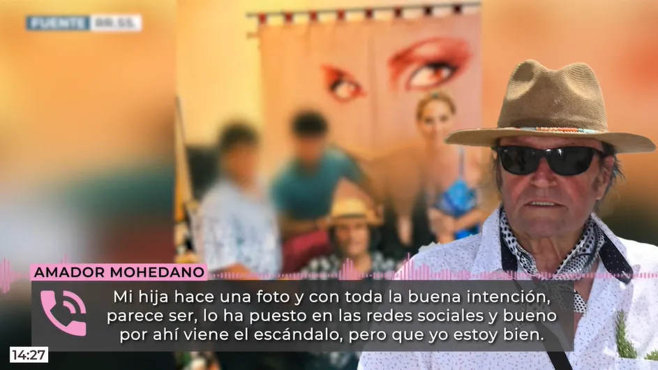 Amador Mohedano mantiene una conversación telefónica con una periodista de Vamos a ver