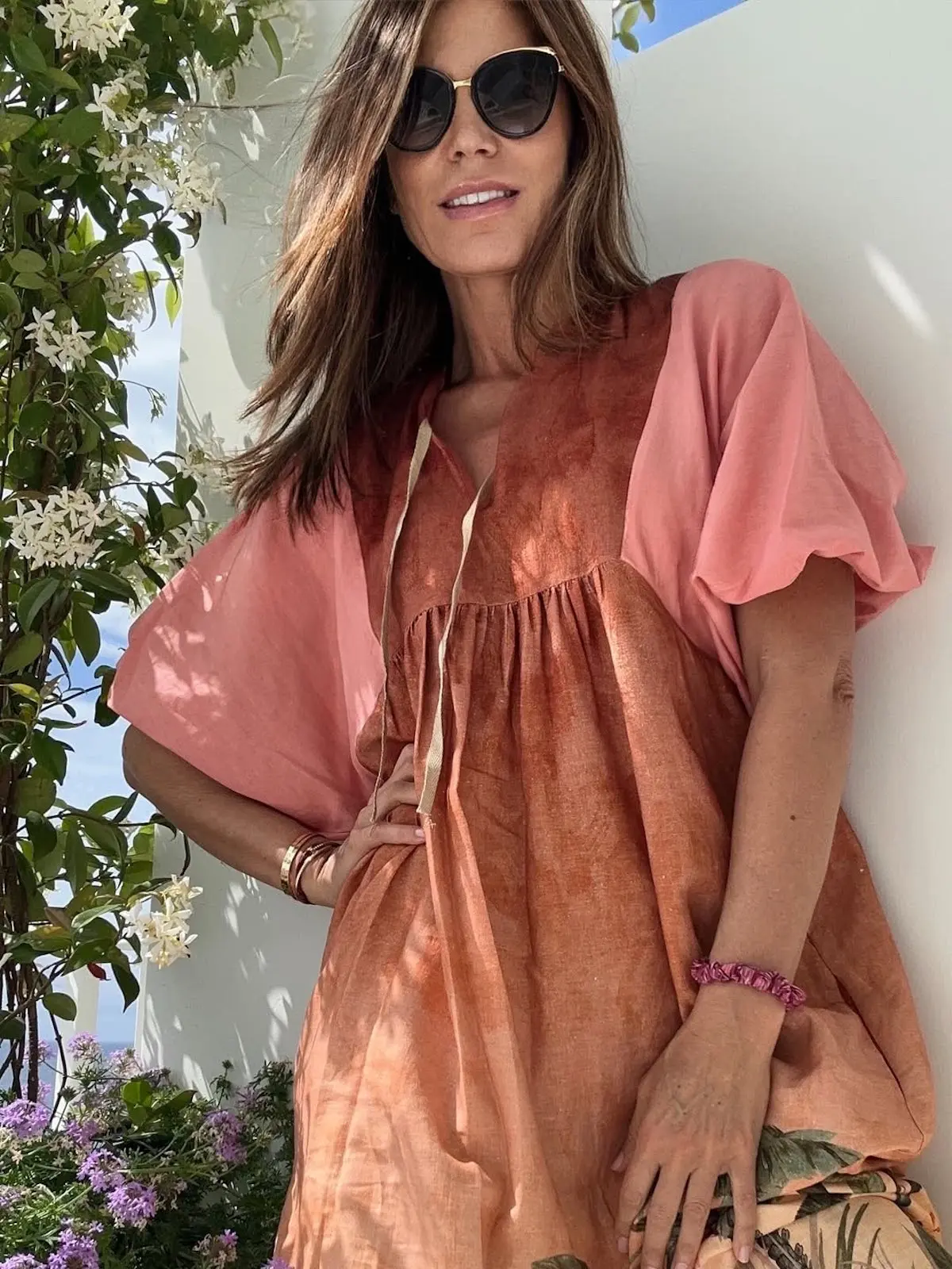 Mar Flores posando en sus vacaciones