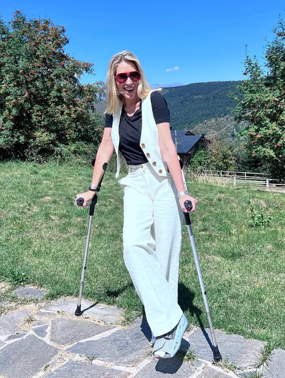 Judit Mascó en rehabilitación talón de Aquiles