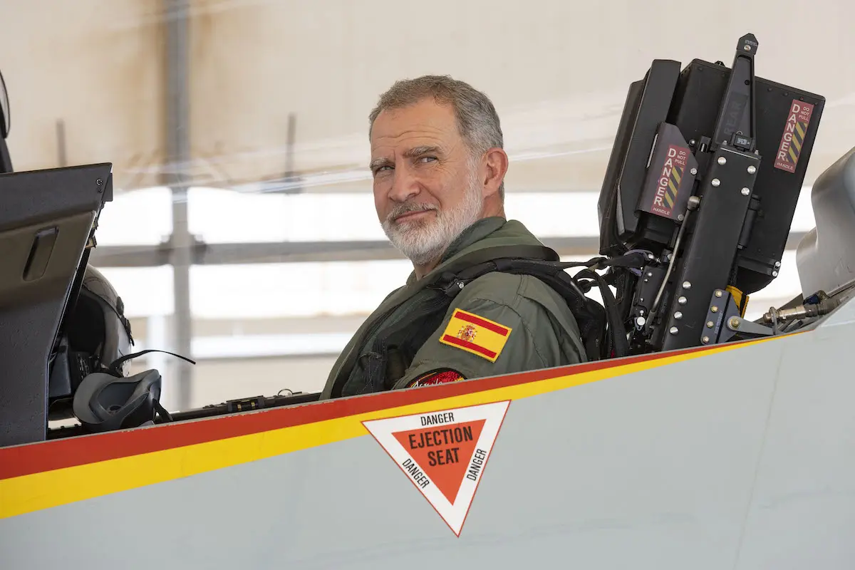 Felipe VI en un avión