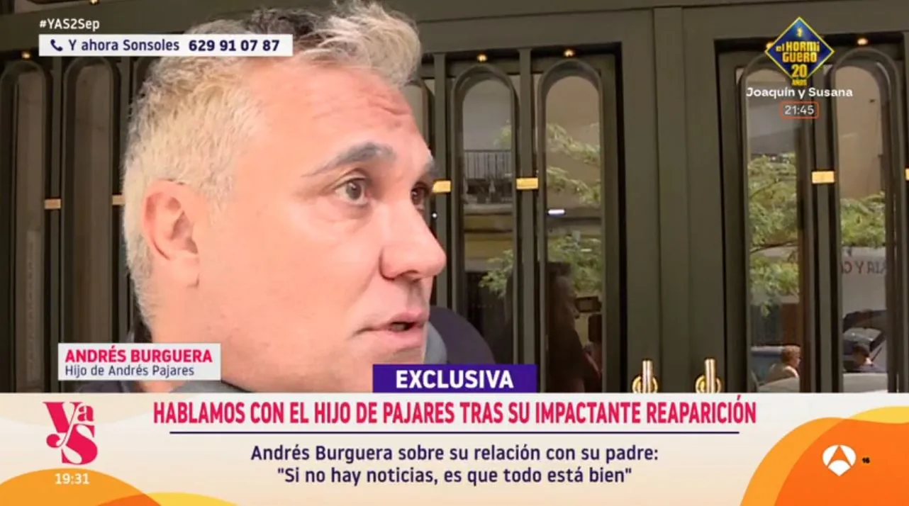 Andrés Burguera, hijo de Andrés Pajares, en 'Y ahora, Sonsoles'.