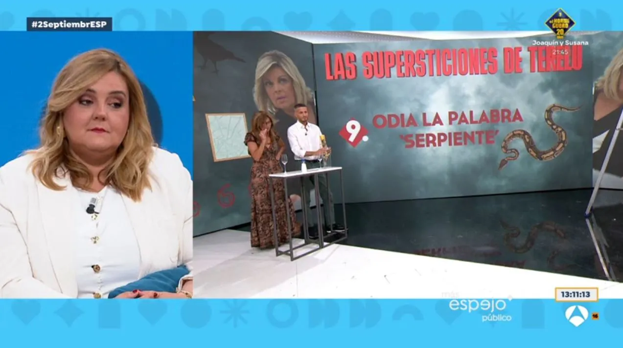 Las manías y supersticiones de Terelu, en 'Espejo público'.