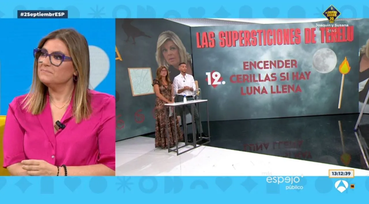 Las manías y supersticiones de Terelu, en 'Espejo público'.