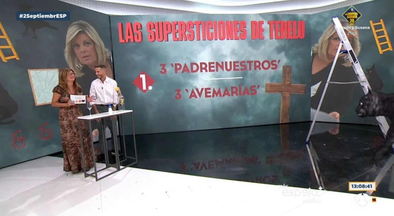 Las manías y supersticiones de Terelu, en 'Espejo público'.