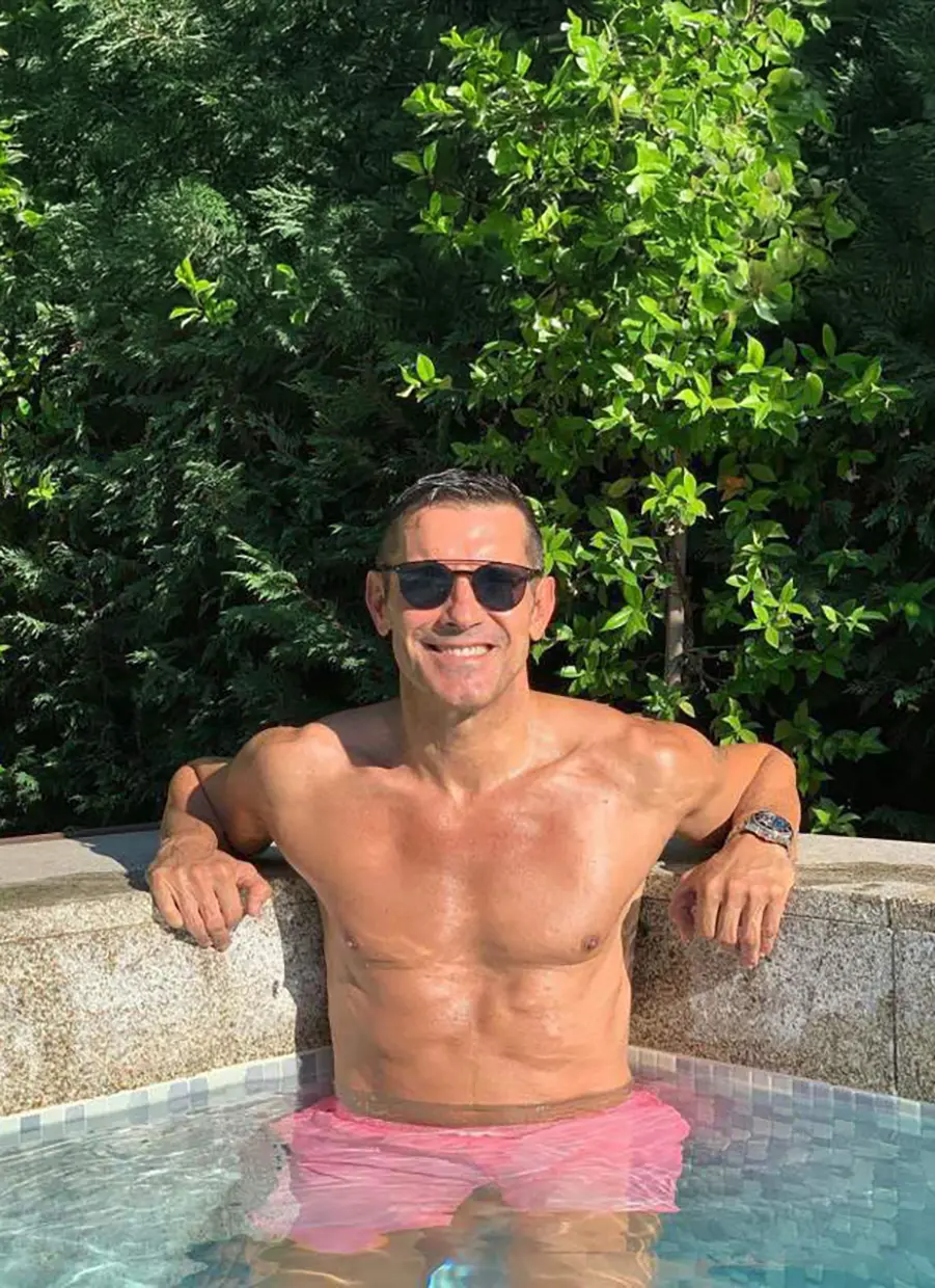 Jesús Vázquz en la piscina.