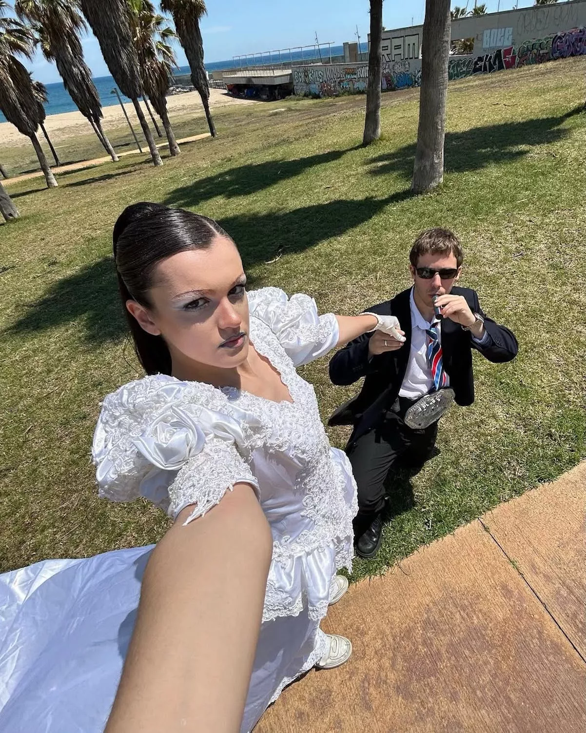 Amaia Romero con su novio