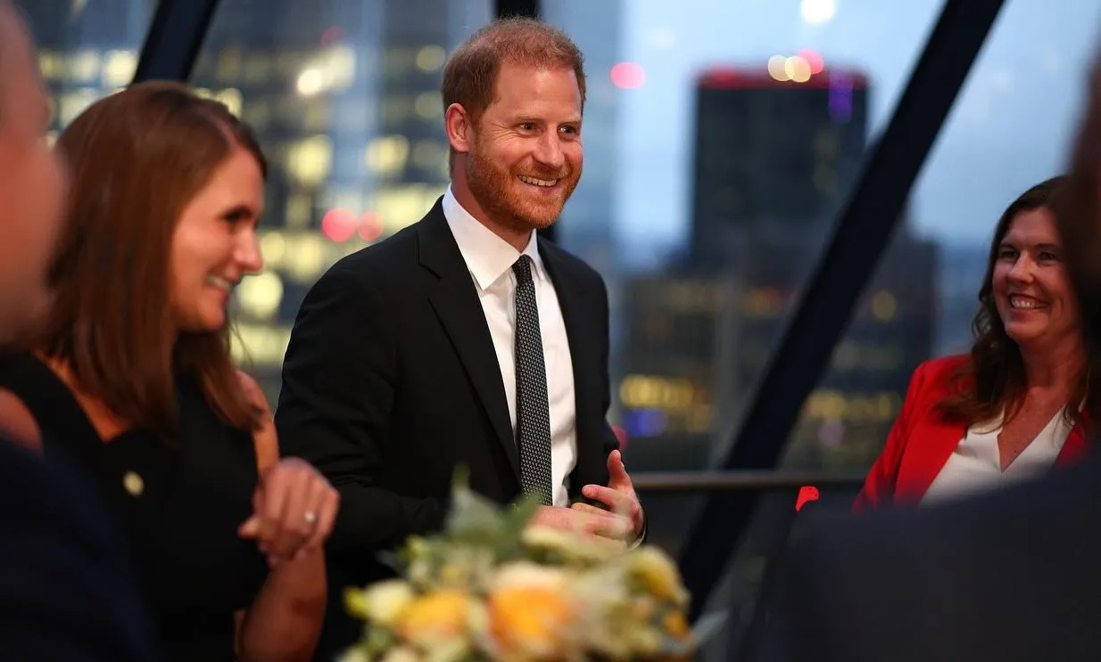El príncipe Harry en el acto de Invictus Games de ayer.