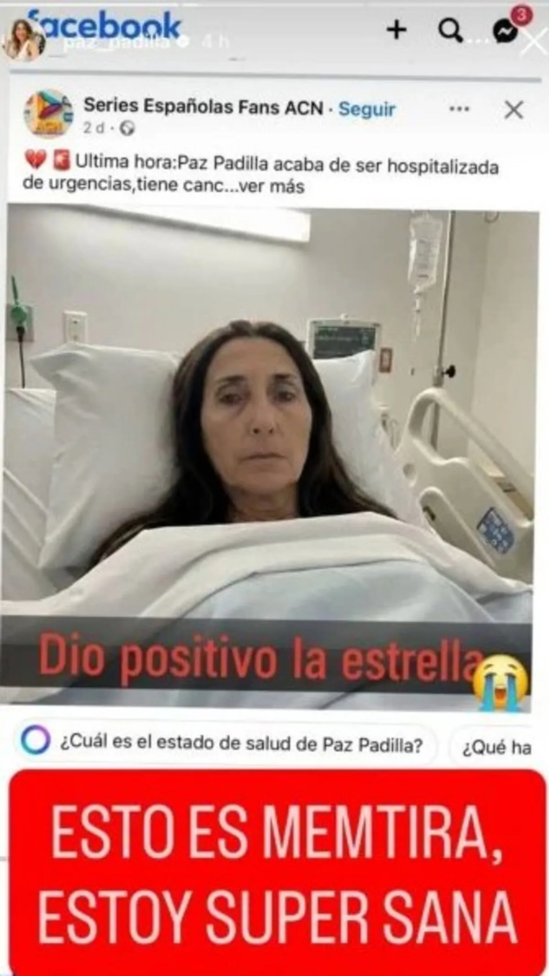 Redes sociales de Paz Padilla