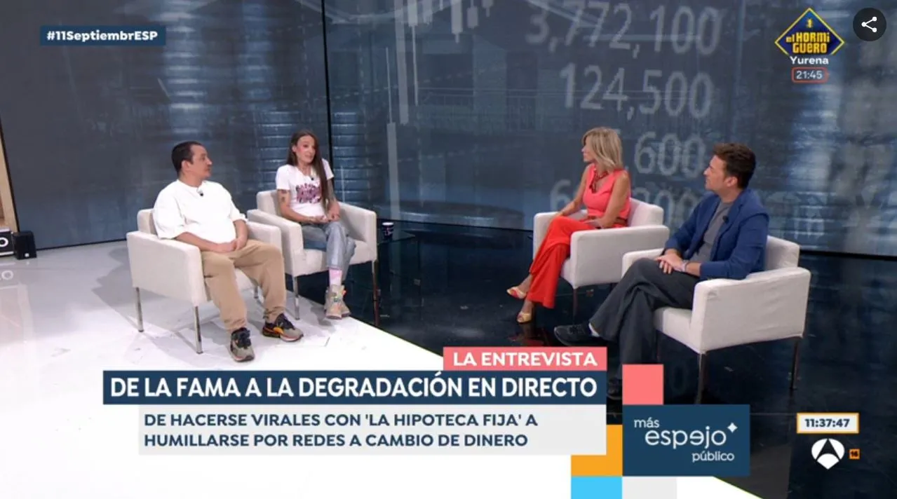 Simón Pérez y Silvia Charro en 'Espejo público'.