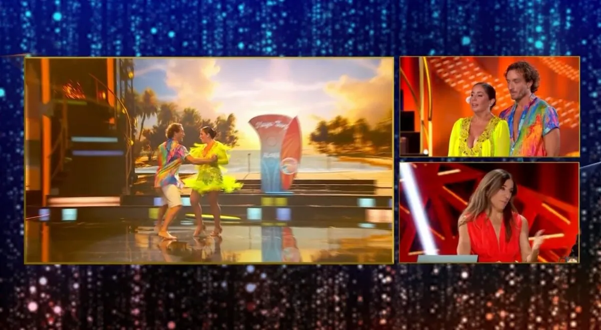 Anabel Pantoja hablando con el jurado de 'Bailando con las estrellas'