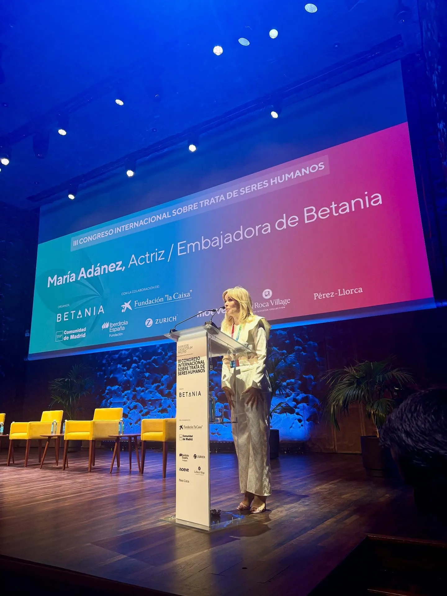 María Adánez como Embajadora de Betania.
