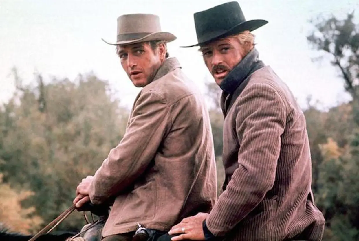Robert Redford con Paul Newman en 'Dos hombres y un destino' (1969)