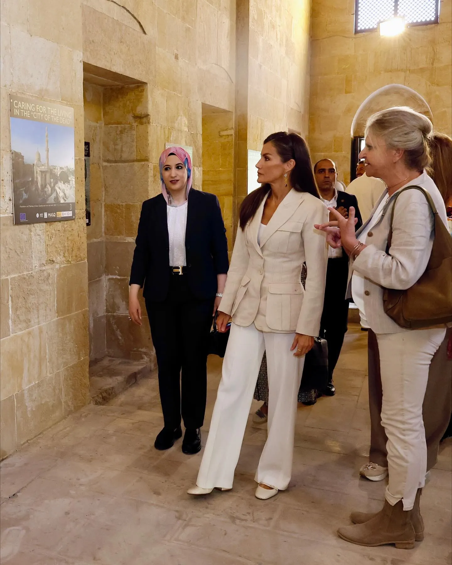 La reina Letizia en Egipto.